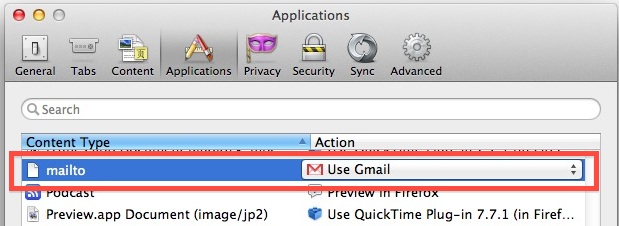 setting up default email on chrome for mac